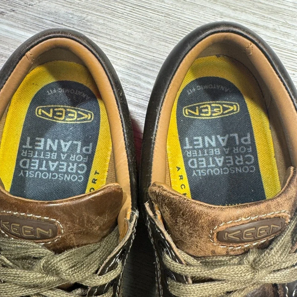 KEEN‎ Austin Mens Brown Leather Oxford Shoes - 10.5